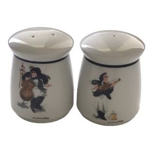 Vintage Musician Signed Salt & Pepper Shakers